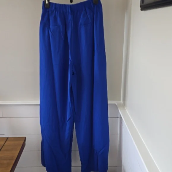 Easel Royal Blue Wide Leg Pants - Picture 5 of 8